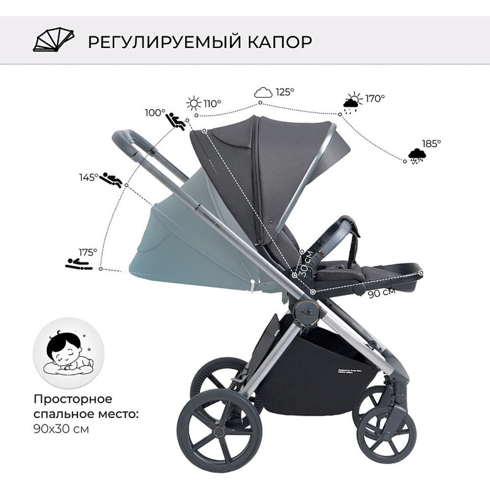 Детская коляска Sweet Baby Elegante 3 в 1 BRD Grey