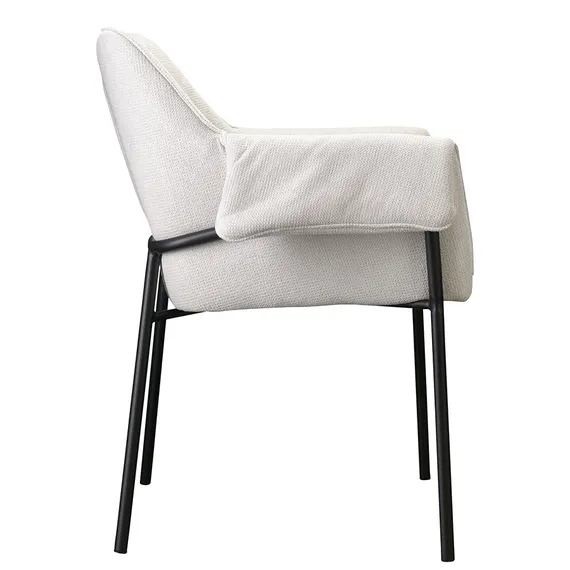 Стул-кресло Luras молочный шенилл