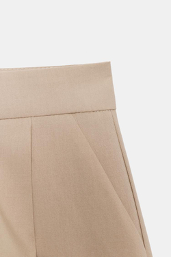 ZARA ШОРТЫ С ЗАЩИПАМИ, РЫЖЕВАТО-КОРИЧНЕВЫЙ