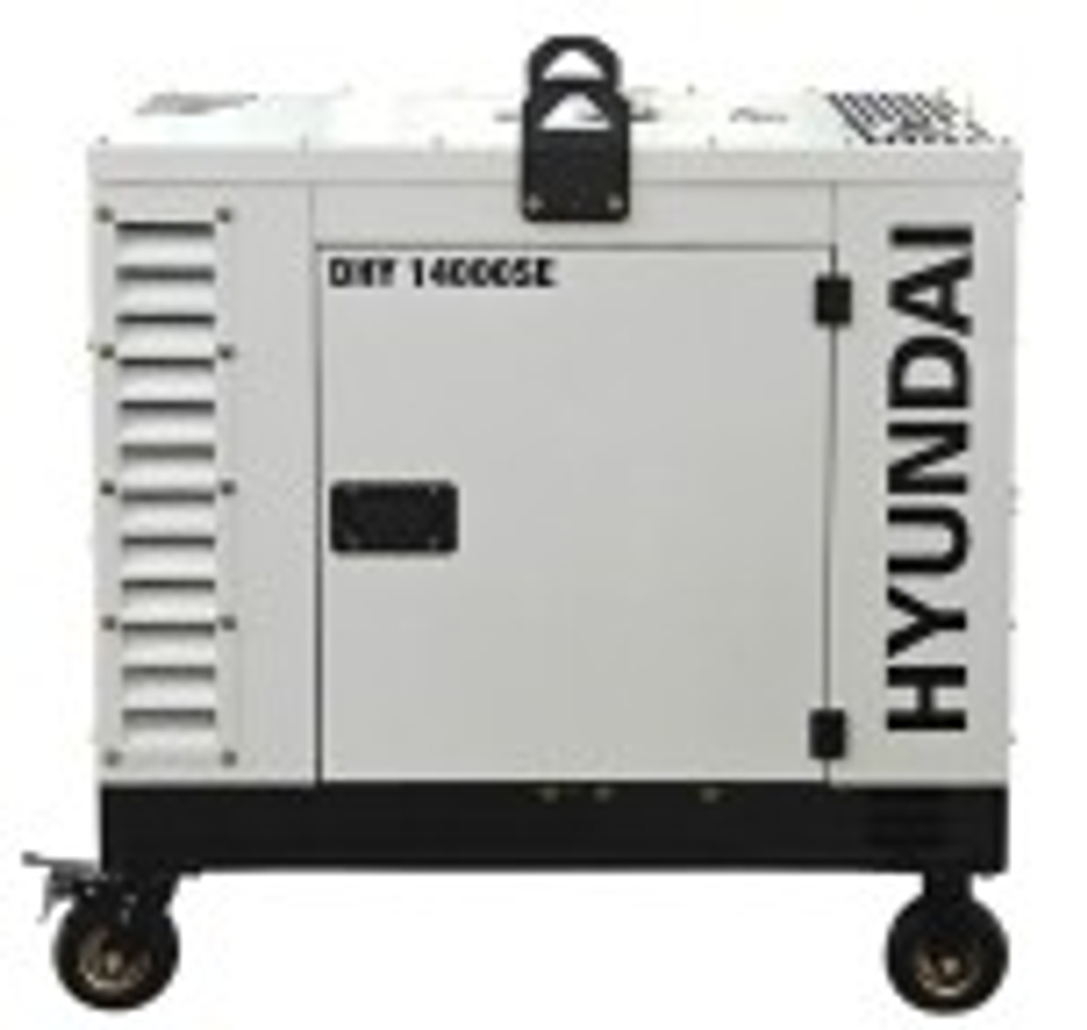 Электростанция дизельная с воздушным охлаждением HYUNDAI DHY 14000SE в кожухе