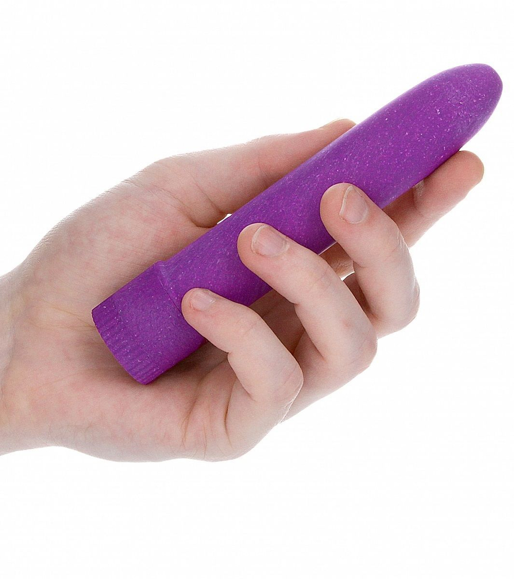 Фиолетовый вибратор 5.5  Vibrator Biodegradable - 14 см.