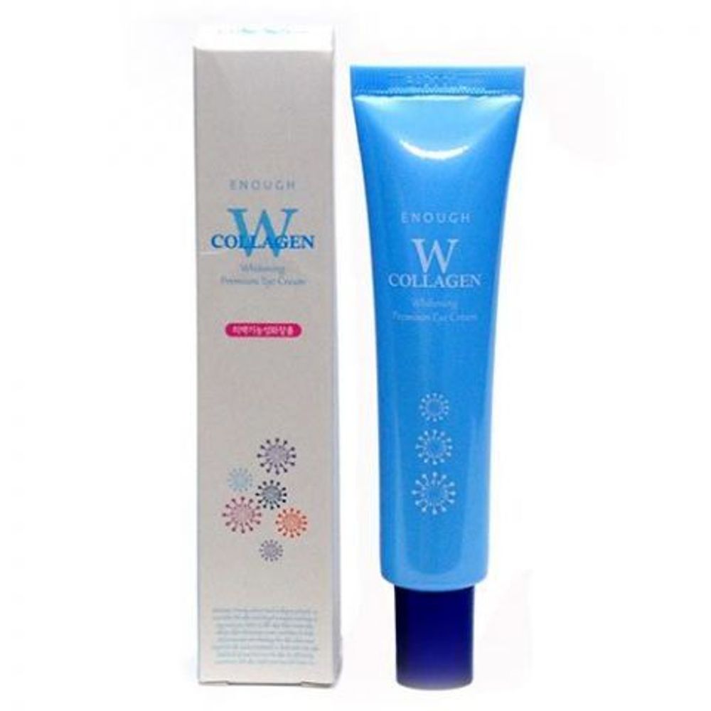 Enough W Collagen Whitening Premium Eye Cream осветляющий крем для век с коллагеном