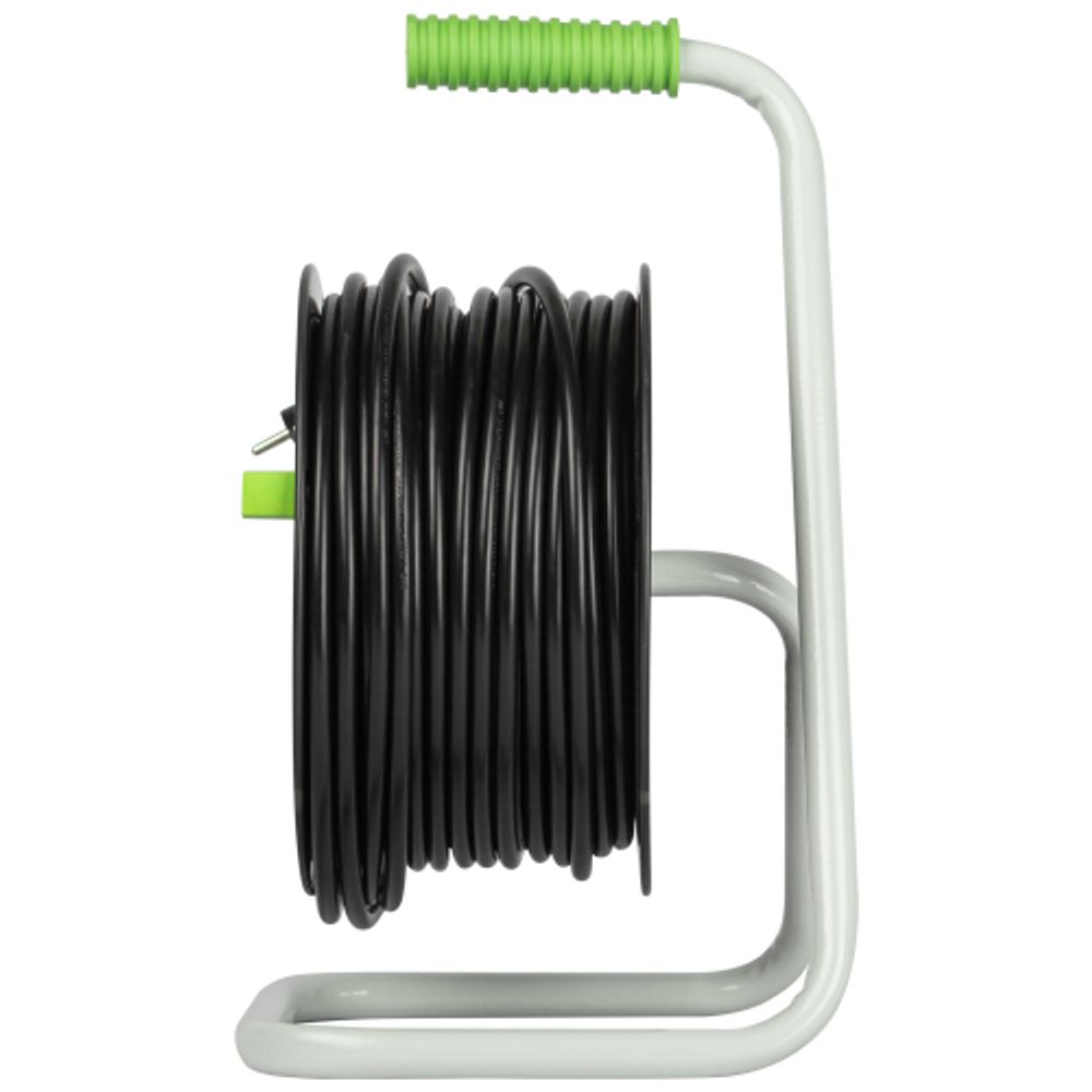 Удлинитель силовой ЭРА GREEN LINE KAT-3x1.5-40m Greenline на катушке пластик 4 розетки с заземлением 40м ПВС 3x1.5мм2