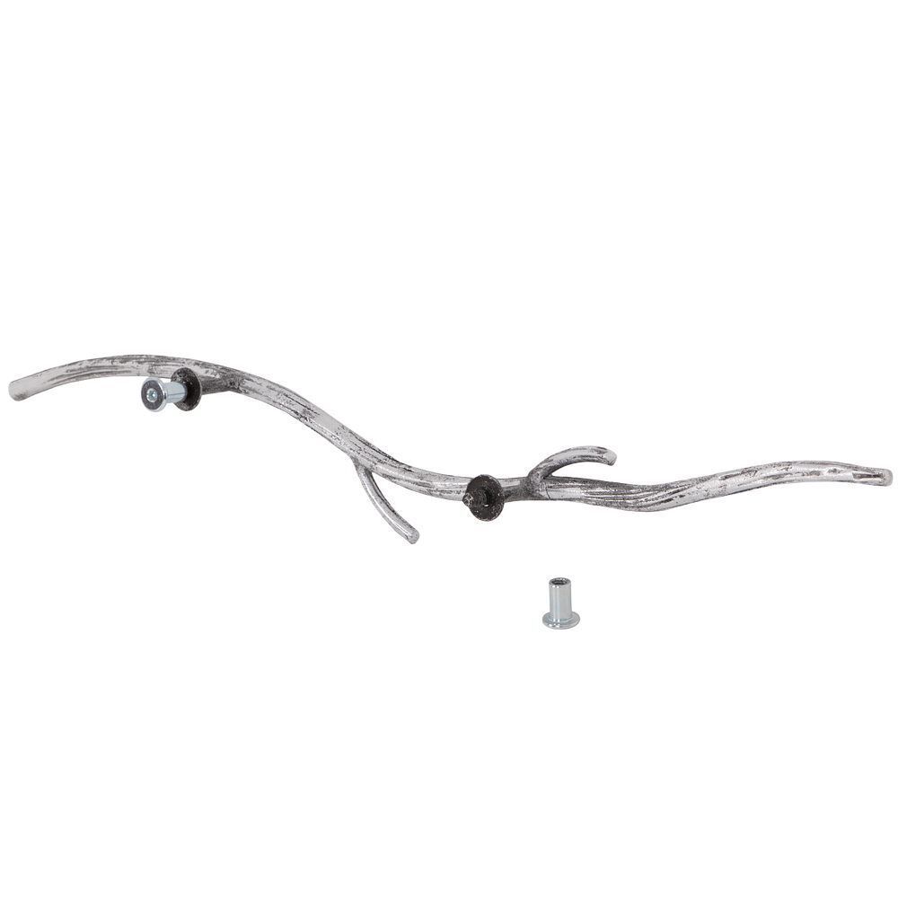 Ручка скоба мебельная Арт Бранч long Античное серебро