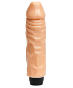 Телесный вибратор-реалистик с венками - 22 см. (Цвет: телесный)