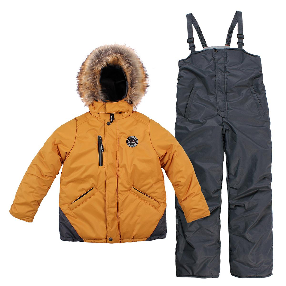 Комплект зимний д/мальчика р.122, горч. (Rusland) А 22-22