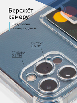 Чехол ROSCO для Apple iPhone 12 Pro оптом (арт. IP12PRO-HARD-TPU-POCKET)