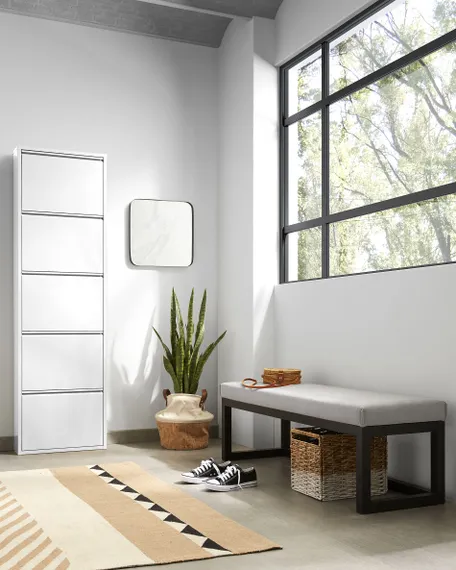 Шкаф для обуви Rox 5 полок белый