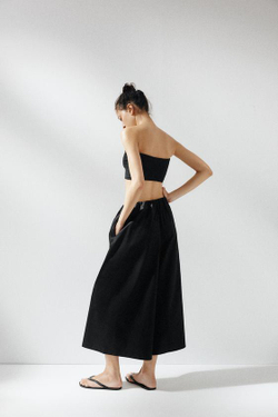 ZARA БРЮКИ-КЮЛОТЫ, ЧЕРНЫЙ