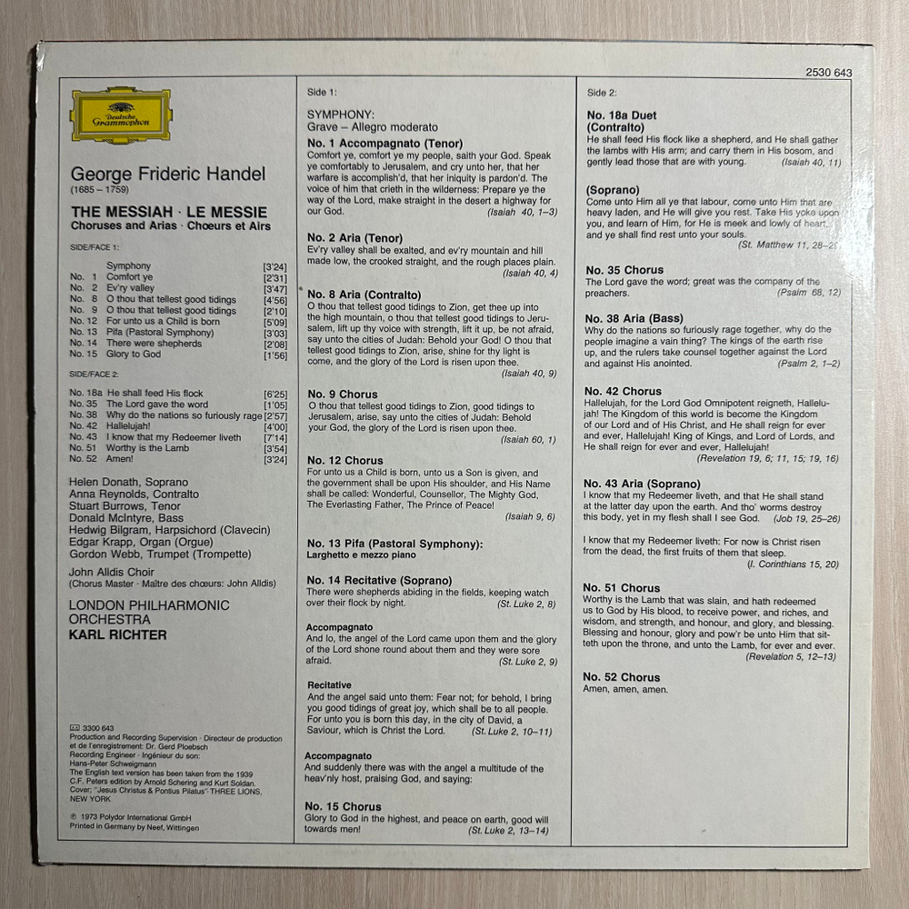 Гендель - Мессия Хоры и арии (Германия)