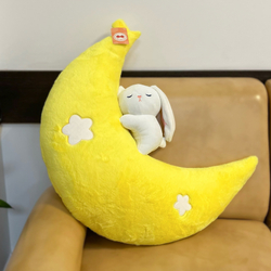 Мягкая игрушка Месяц с Зайкой в подарок для девочки мальчика