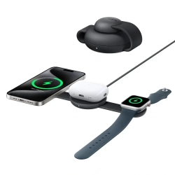 Беспроводное зарядное устройство Anker MagGo 3 in 1, Black (B25M8P11)