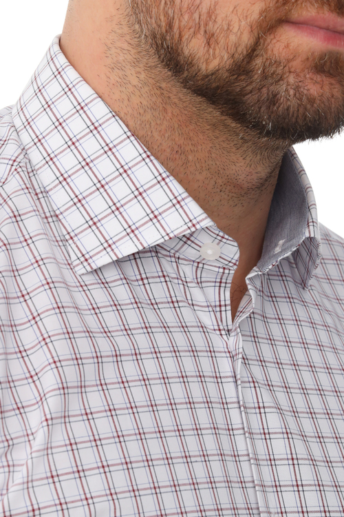 Сорочка мужская VESTER короткий рукав, клетка, хлопок/пэ 86014 35