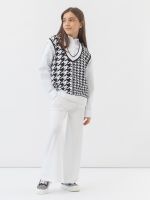 Жилет черно-белый для девочки арт. АТ951