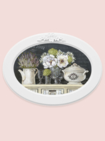 Декор для стены картина в овальной раме с лепниной 27*37 см