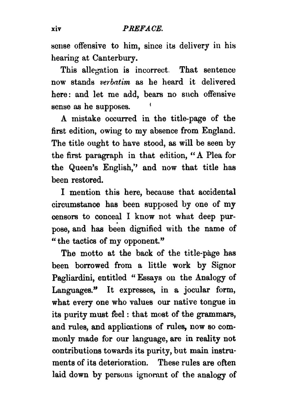 A Plea for the Queen's English | Henry Alford