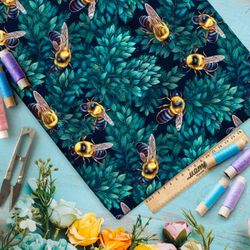 Ткань премиум Оксфорд 600D насекомые в сумерках