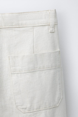 ZARA ДЖИНСЫ BALLOON, ЭКРЮ