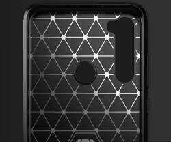 Чехол для Xiaomi Redmi Note 8 цвет Black (черный), серия Carbon от Caseport