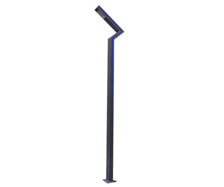 Светильник уличный Сания серый 220V w13*8,5 h300 Led 30W (4000K) Декоративная подсветка синяя.