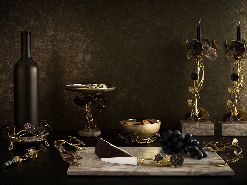 Набор подставка и стоппер для бутылки Michael Aram Сад Моне