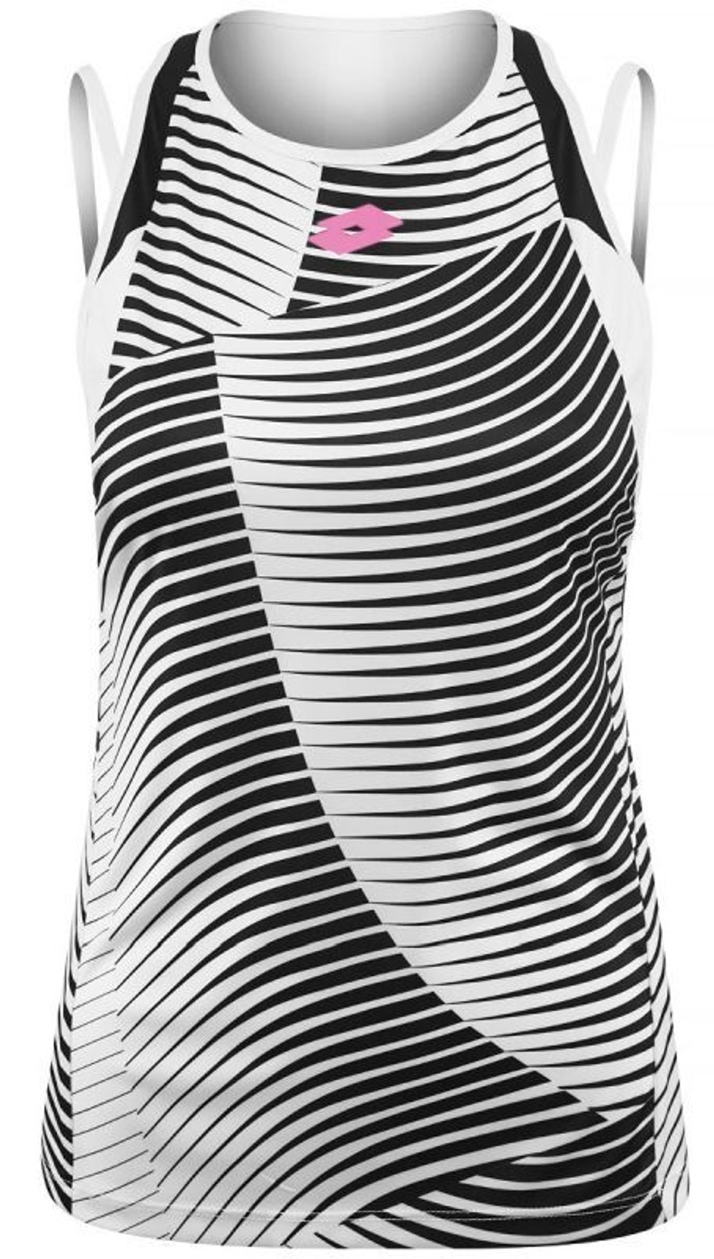 Женский топ теннисный Lotto Top Ten W II Tank PRT PL - bright white/all black