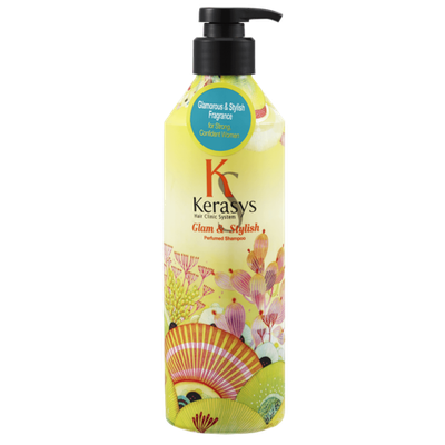 KeraSys Шампунь Парфюмир.линия ГЛАМУР д/поврежд.волос 400мл с дозат.*12