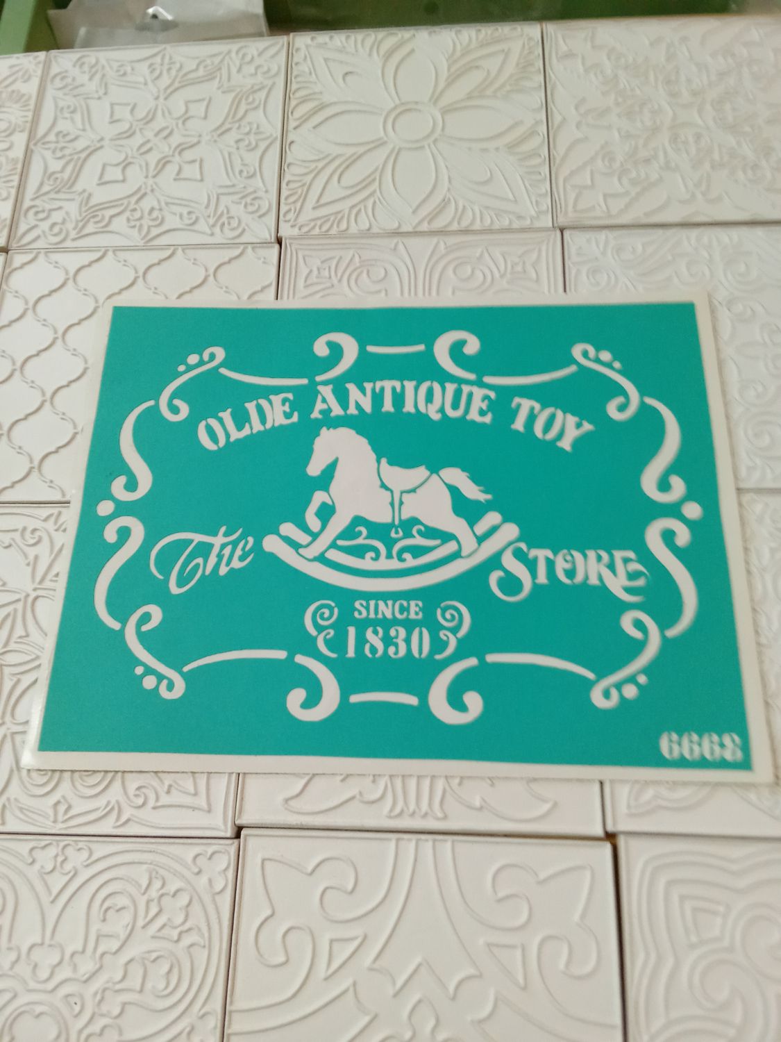 трафарет на клеевой основе,6668, 20*15см