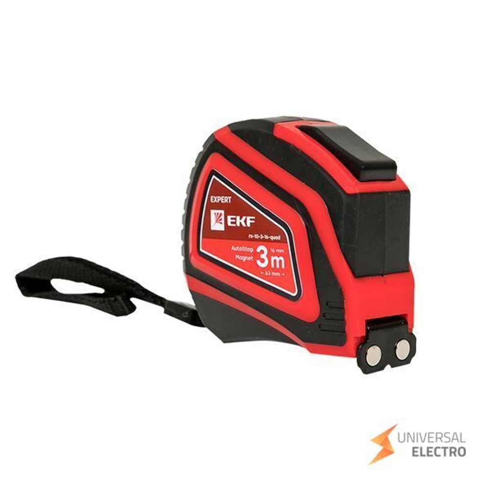 Рулетка измерительная РС-10 (3 м х 16 мм) Autostop Магнит EKF Expert