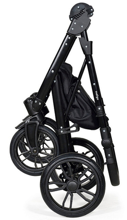 Детская коляска Indigo Mio 3 в 1 Mi 07 черная кожа+черный узор