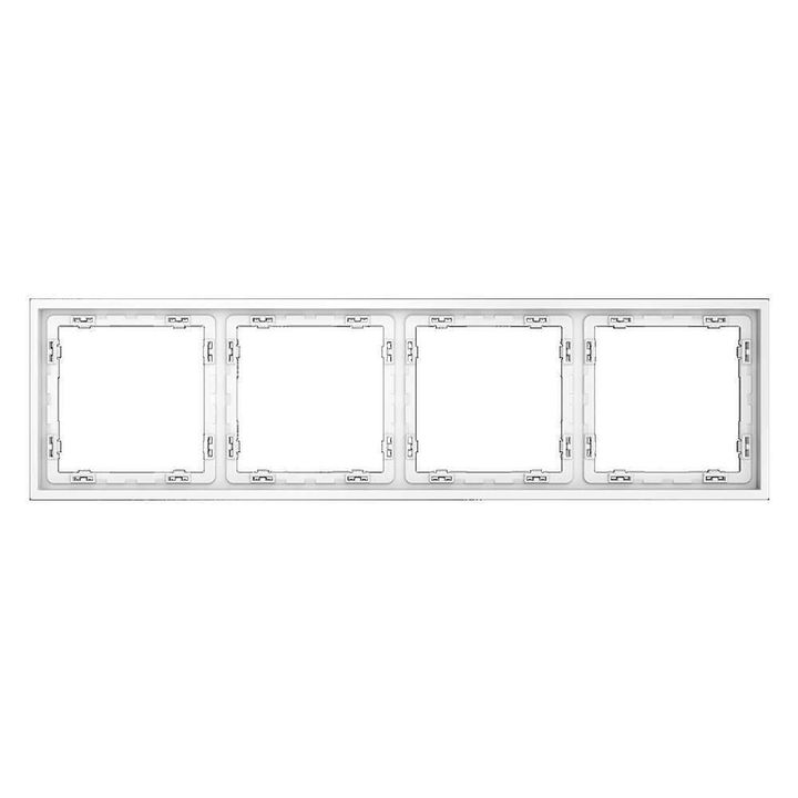 Рамка пластиковая Voltum S70 на 4 поста, (белый матовый) VLS100402