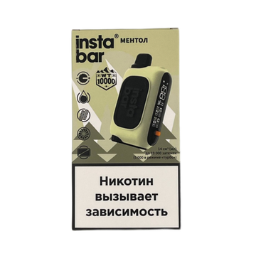Купить Одноразовый Pod Plonq InstaBar WT 10000 - Ментол (10000 затяжек)