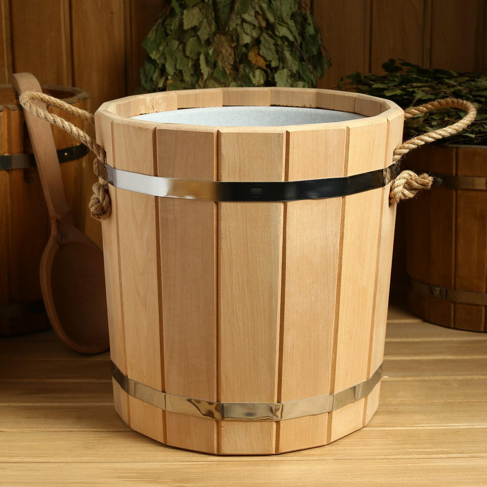 Ведро-запарник 15л с пласт. вставкой