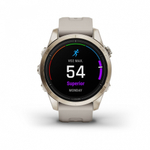Смарт часы Garmin Epix Pro (Gen 2) Sapphire Edition 42 мм, золотистый корпус со светло-песочным ремешком