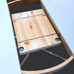 Стол обеденный, 126 (171)х74х126, Кантри, круглый, белый лак