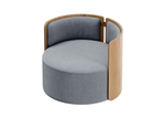 Кресло крутящееся Lagom 800 (серый твид, натуральный дуб)