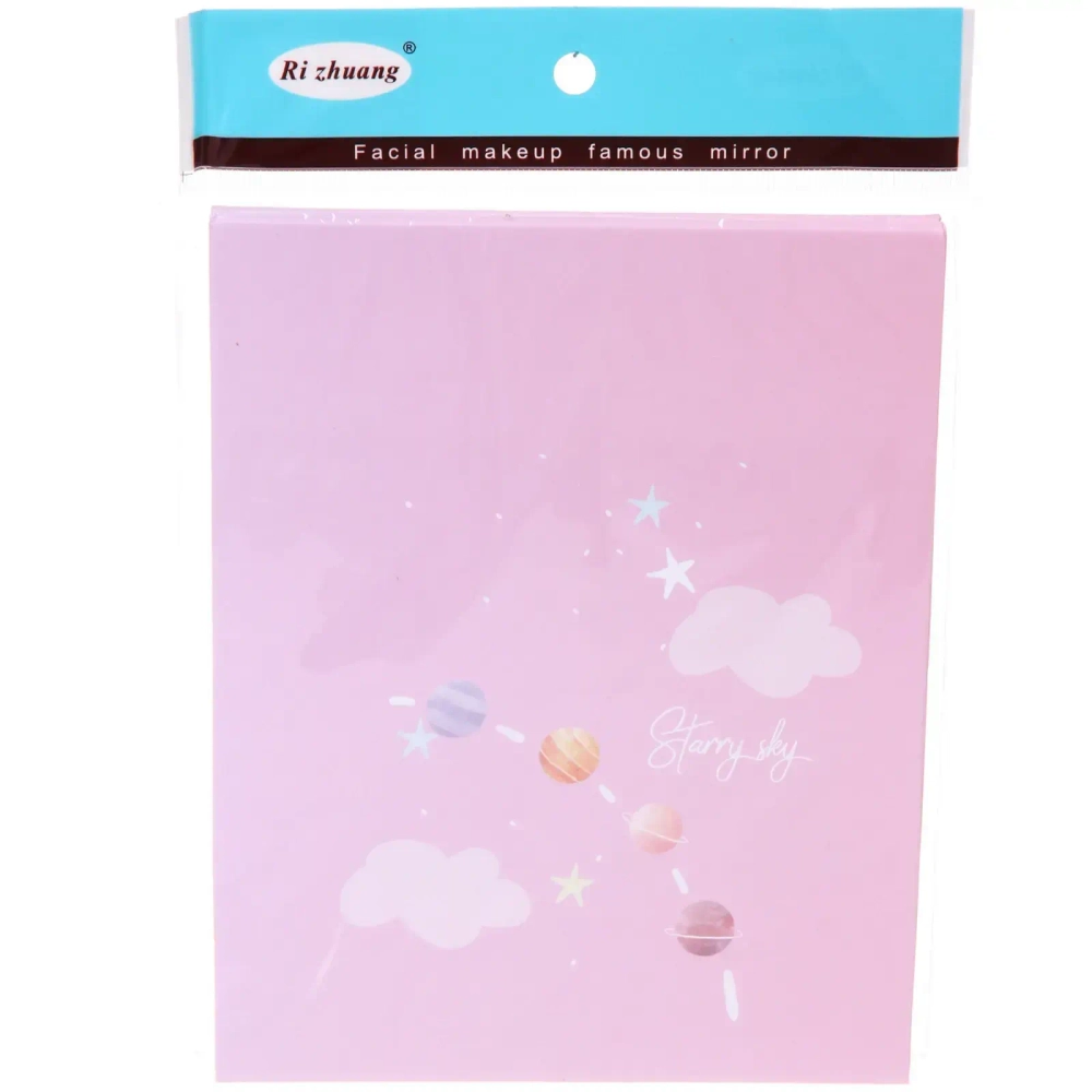 Зеркало косметическое складное «ФОРТУНА БРИ», микс 4 дизайна, мрамор, 17*13,5см