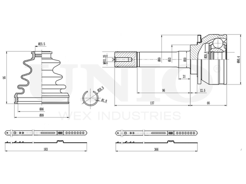 ШРУС внешний UNIO CVJ-20250