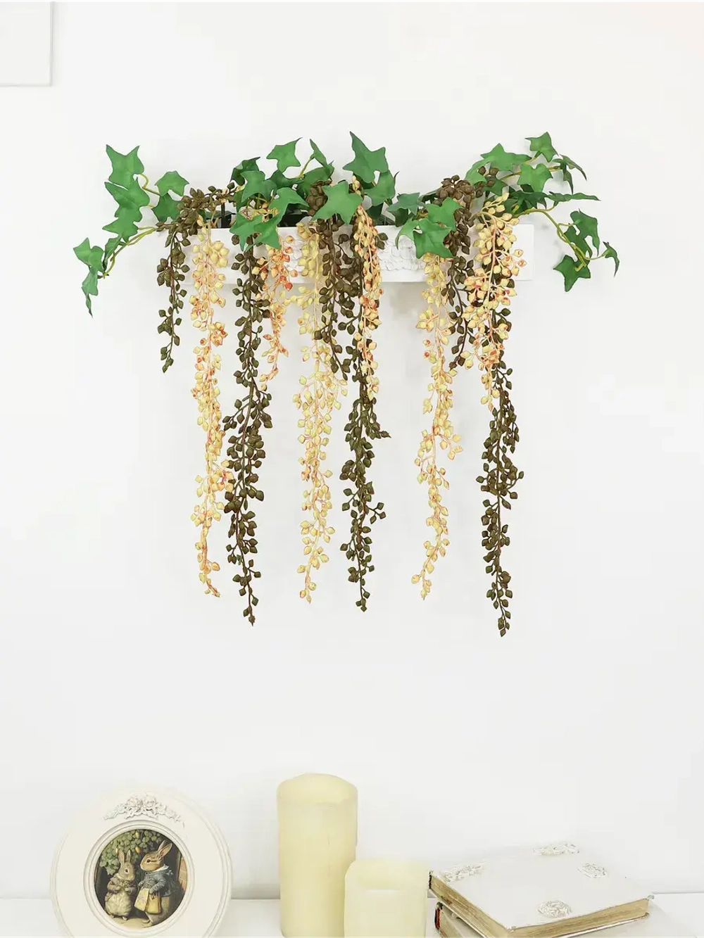 Искусственные цветы на стену в кашпо