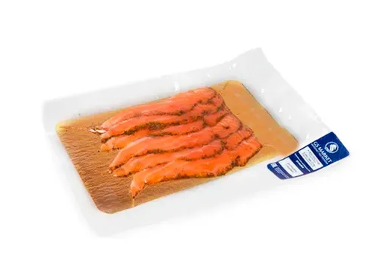 Лосось фирменной посолки с укропом, нарезка, 200г