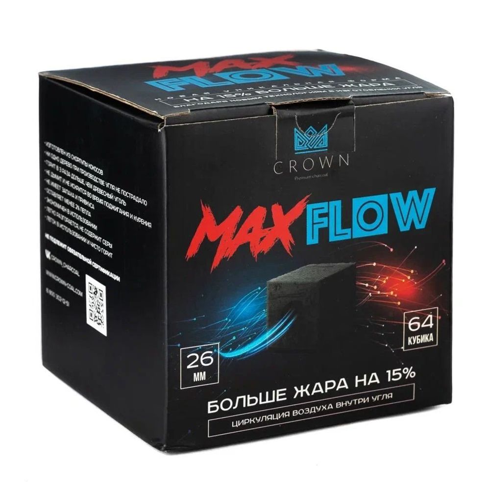 Уголь кокосовый Crown MaxFlow 26мм