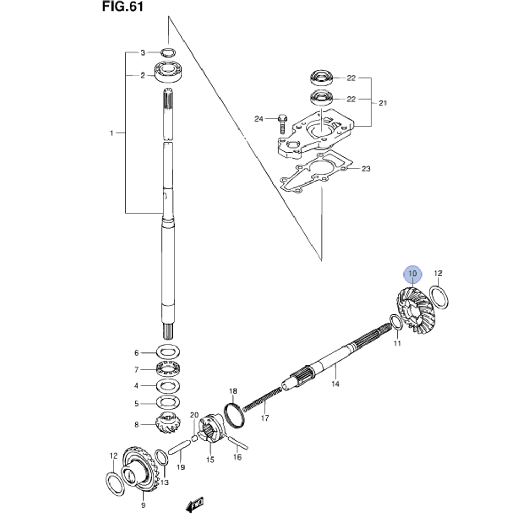 Шестерня реверса DF8-DF20