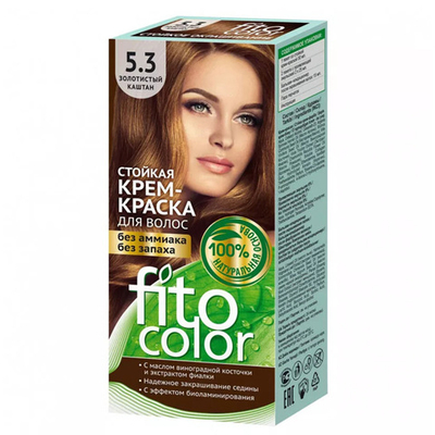 FITOCOLOR.Cтойкая крем-краска(золотистый каштан) 5.3