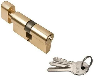 Ключевой цилиндр с заверткой 60мм R60CK золото