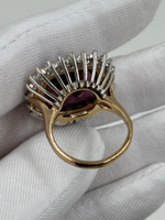 Кольцо с фиолетовым кристаллом