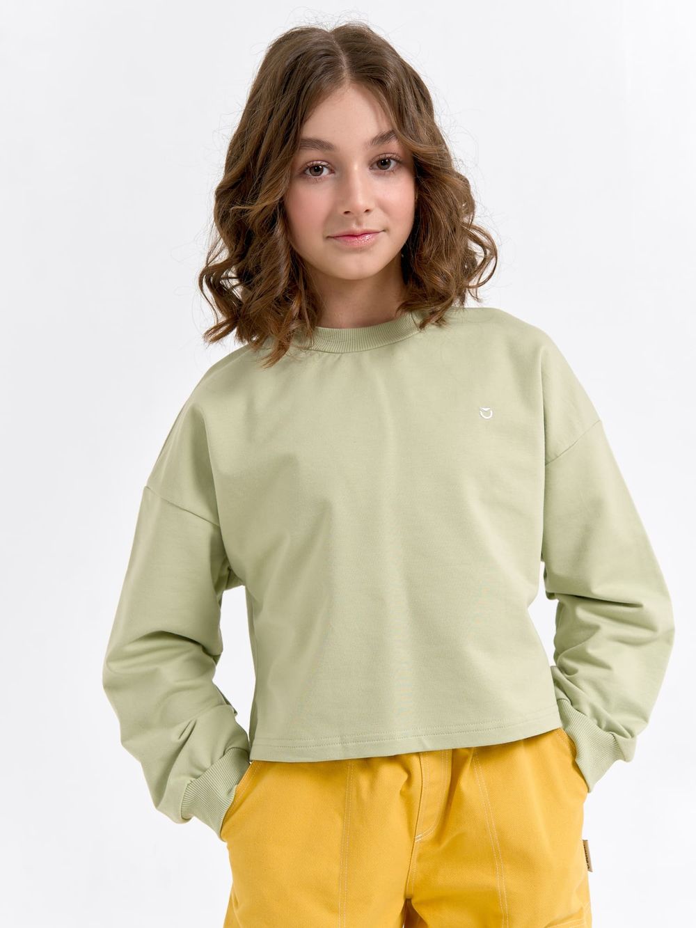 Свитшот укороченный облегченный "Шалфей" 7+