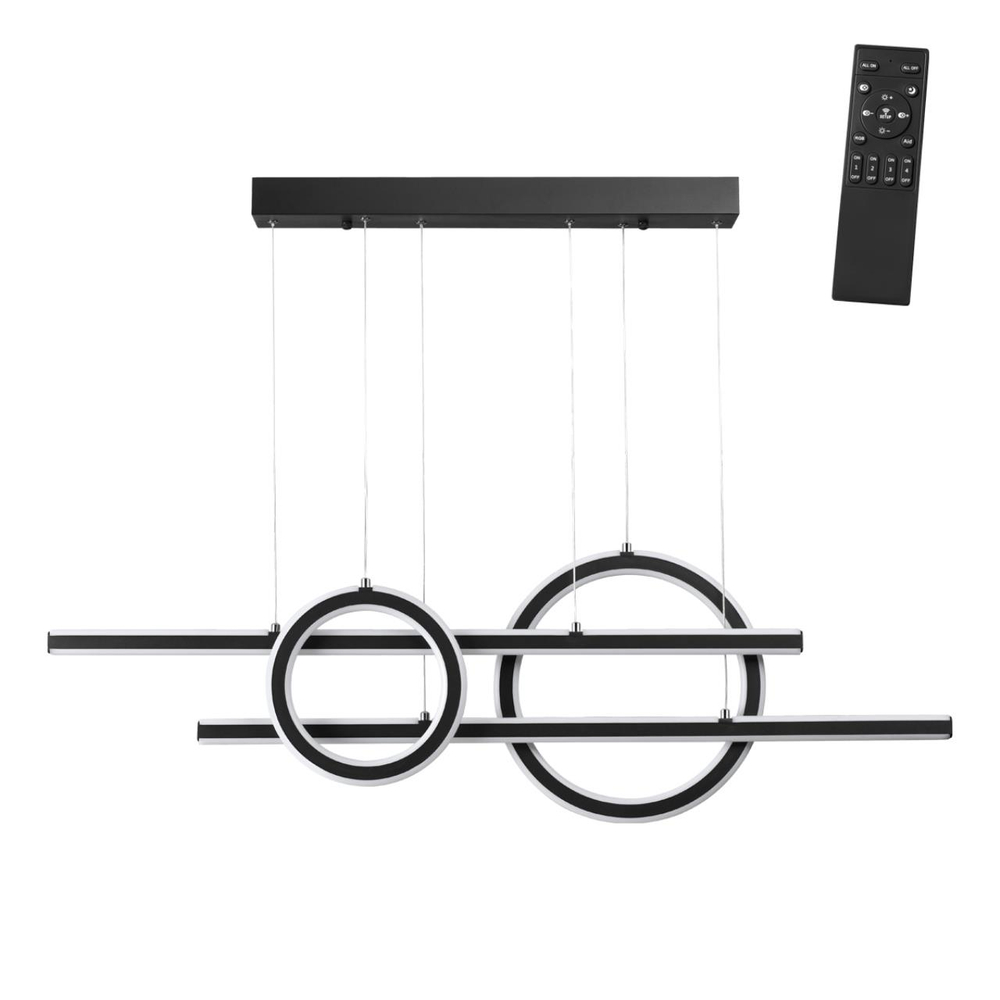 359183 OVER NT23 314 черный Светильник подвесной диммируемый, в комплекте пульт ДУ IP20 LED 4000К 116W 220V ONDO