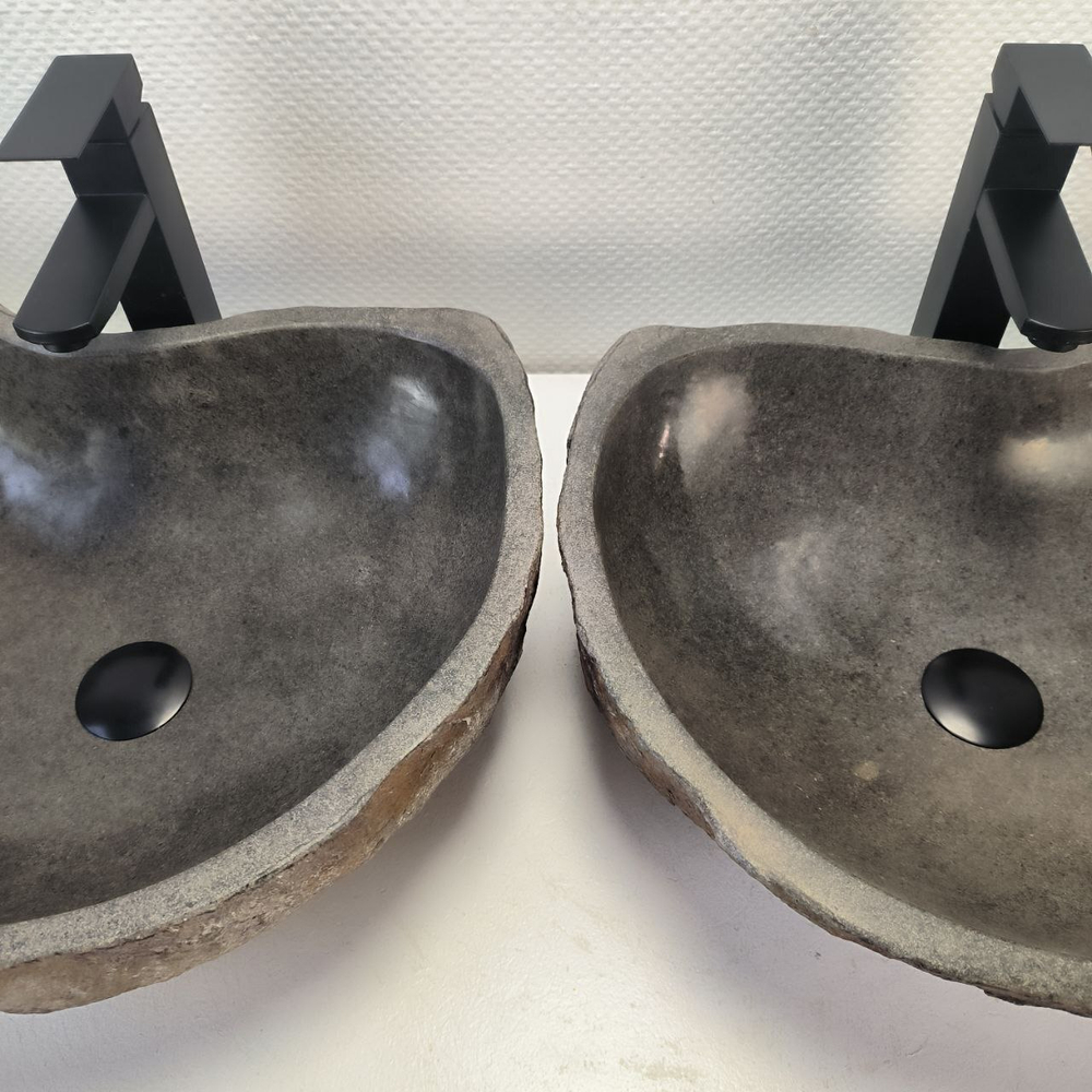 Раковина из речного камня ПАРА! RS-63696 47*41*15 2шт 0126