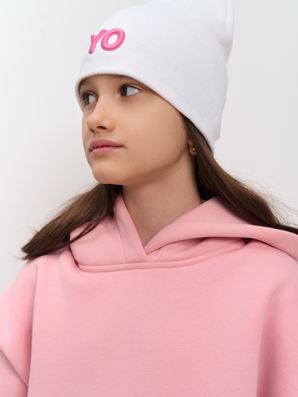 Толстовка с капюшоном для девочки  "Basic" розовый