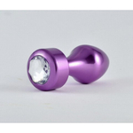 Анальная пробка с кристаллом (8×3 см)